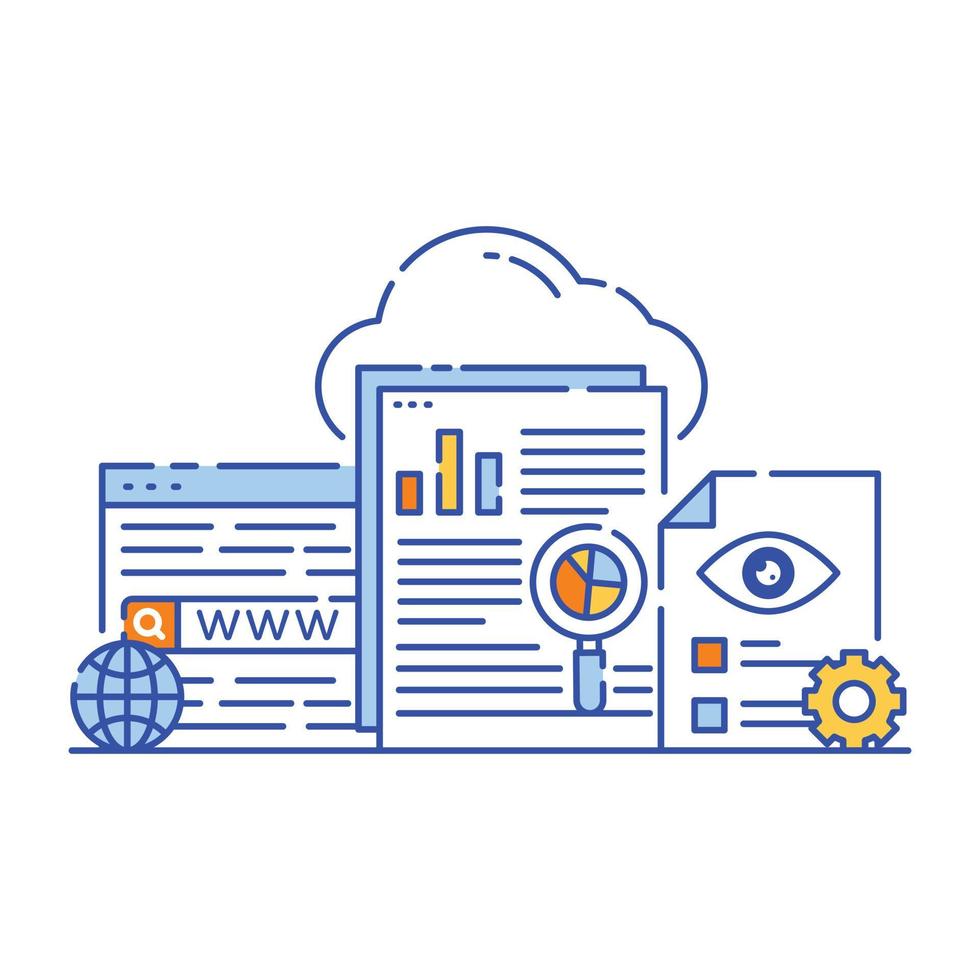 Illustration vector design of data mining.