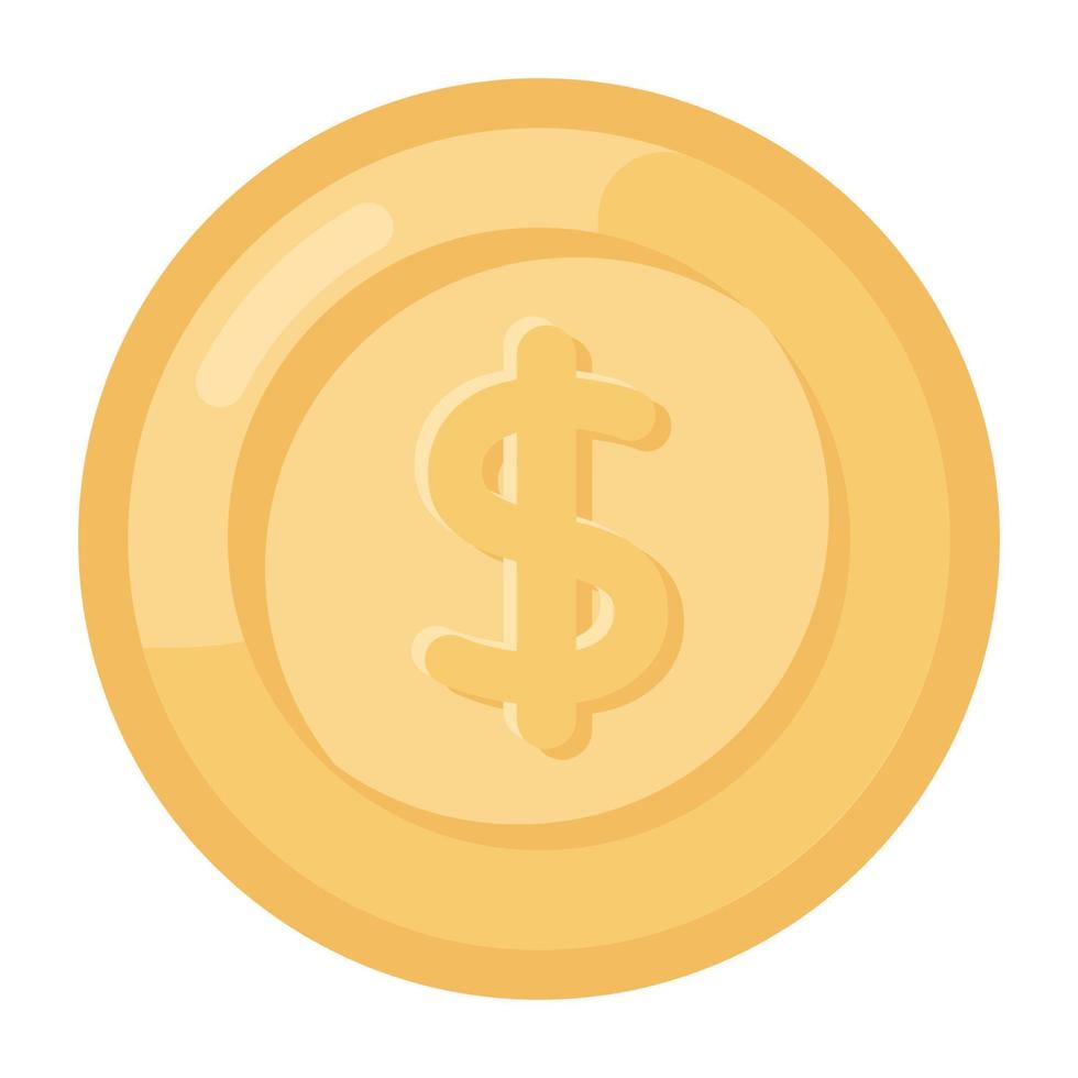 icono de moneda en estilo editable vector