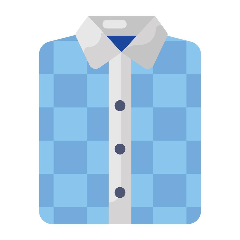 Formal shirt icon in flat design. vector