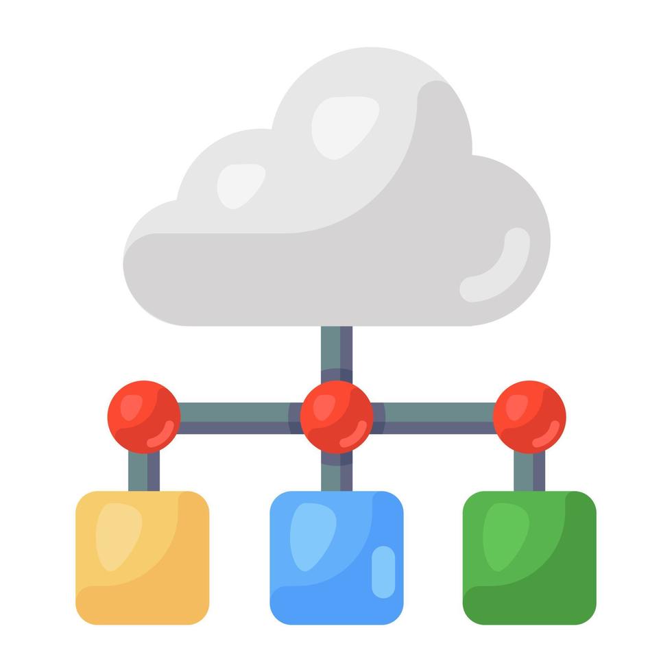 Icon of networking in flat design vector