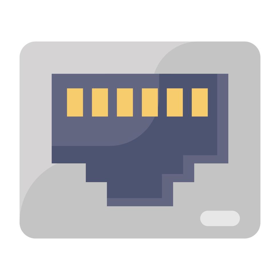 Modern style icon of ethernet port, editable vector