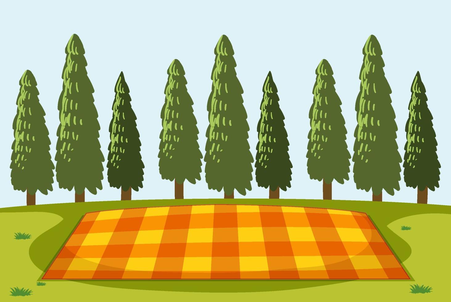 un paisaje de escena natural con alfombra vector