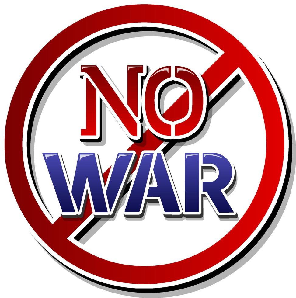 Font design with word No war vector