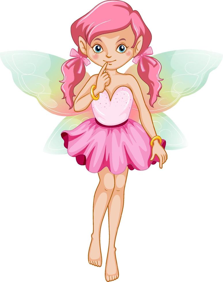 Beautiful fairy girl cartoon character vector