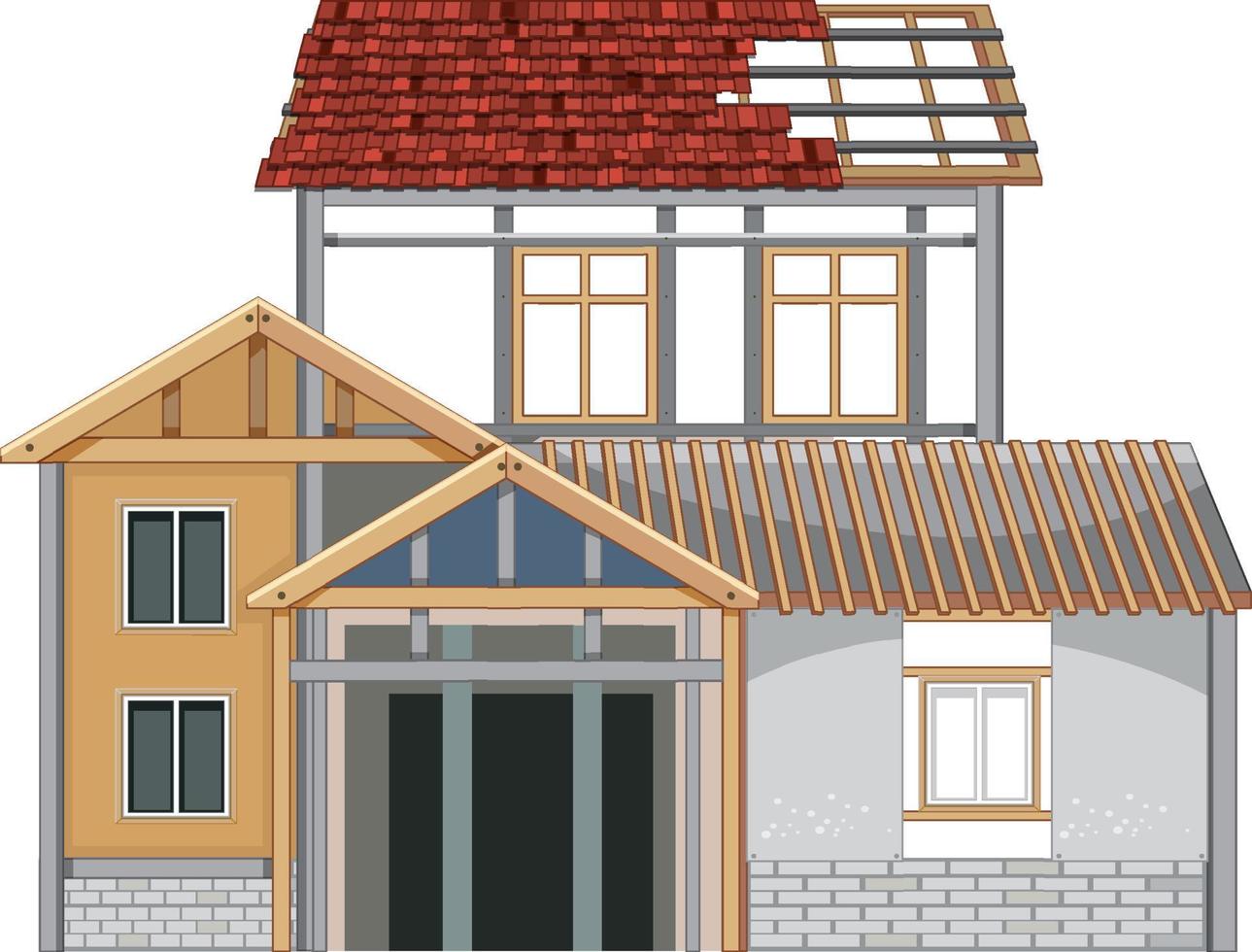 House construction site concept vector