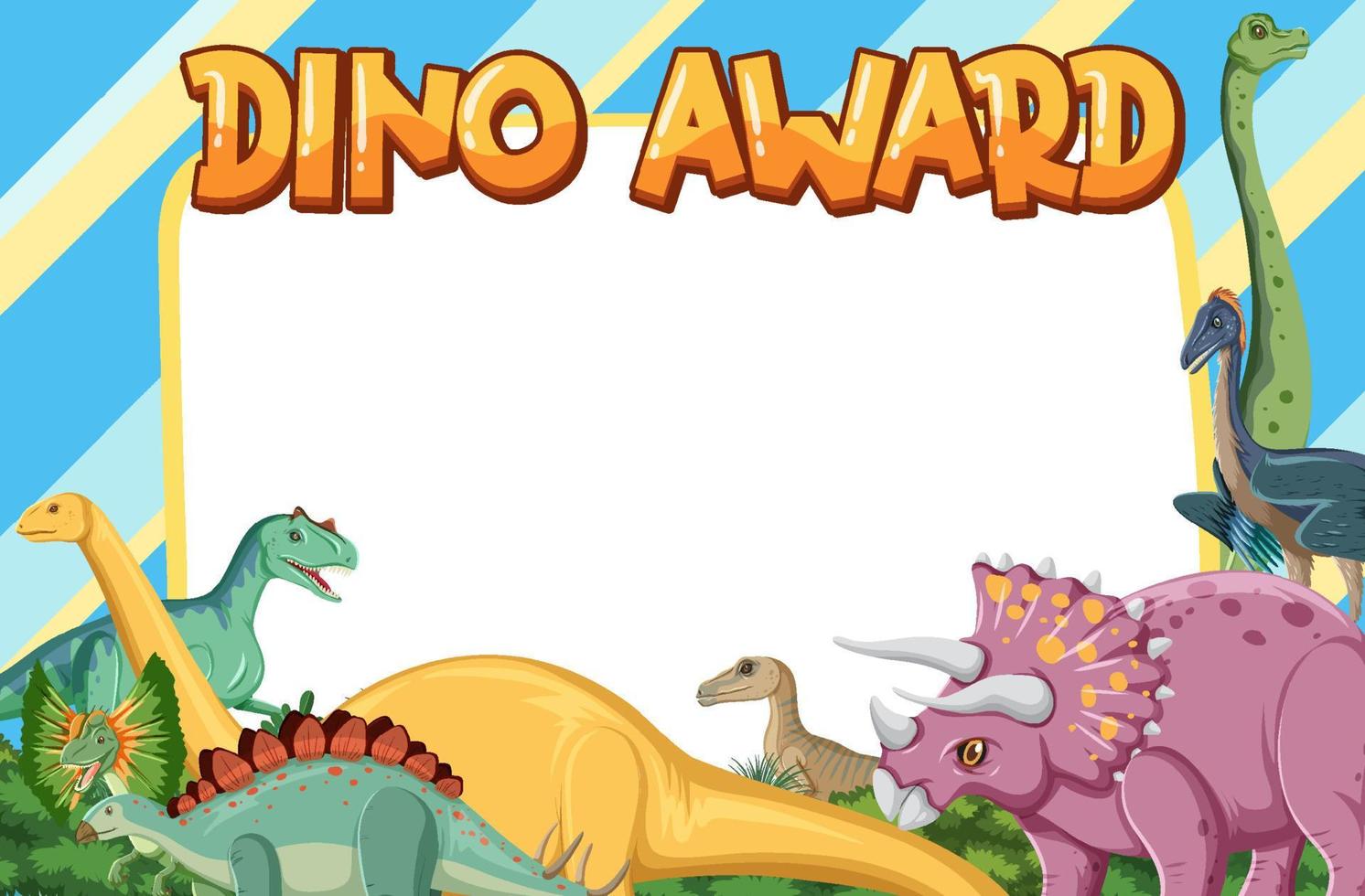 Banner template with dinosaur theme vector