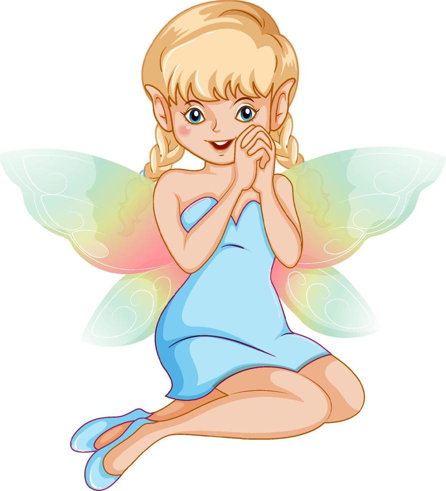 Beautiful fairy girl cartoon character vector