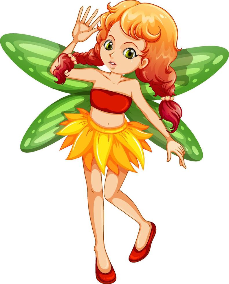 Beautiful fairy girl cartoon character vector