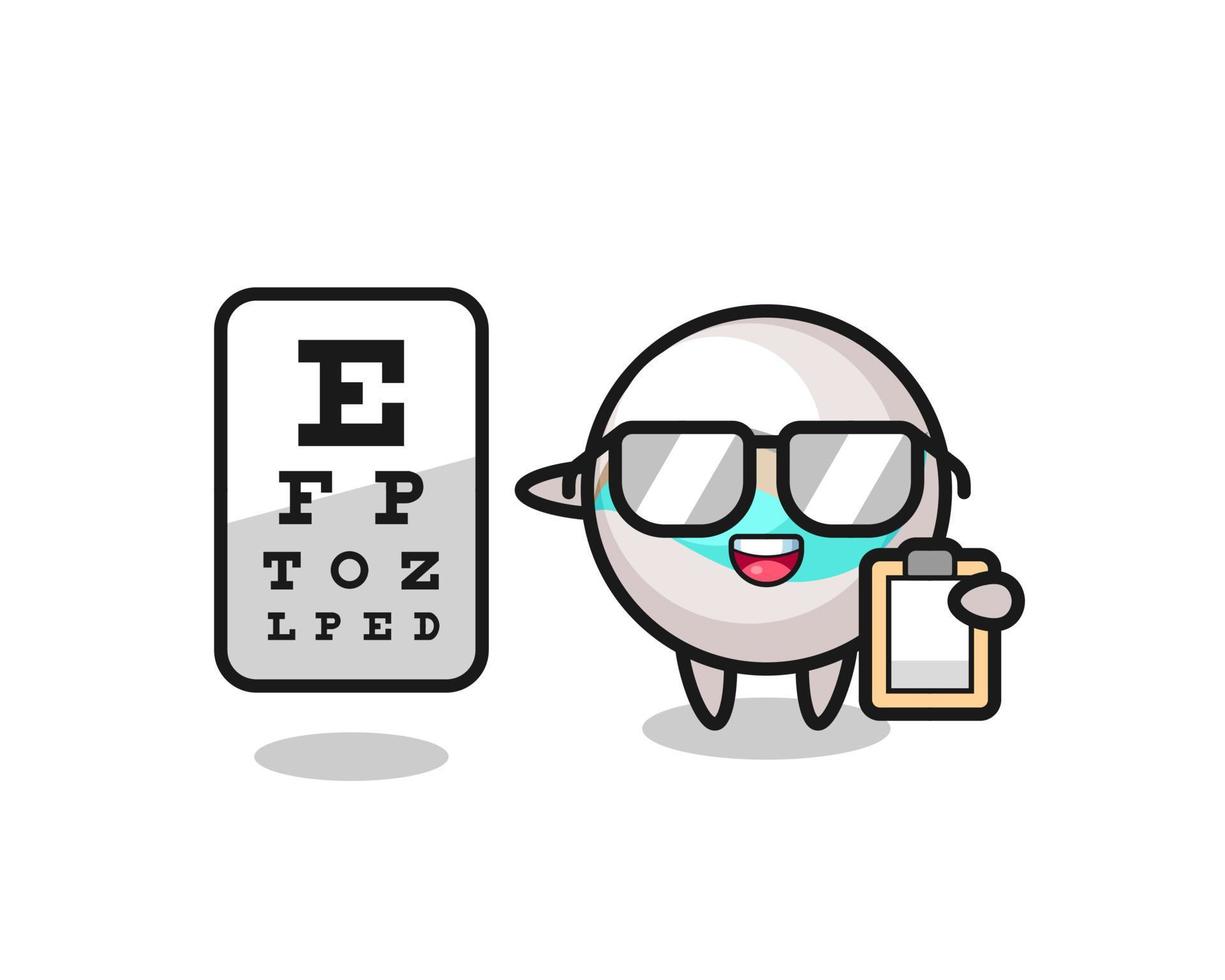 Illustration of marble toy mascot as an ophthalmology vector