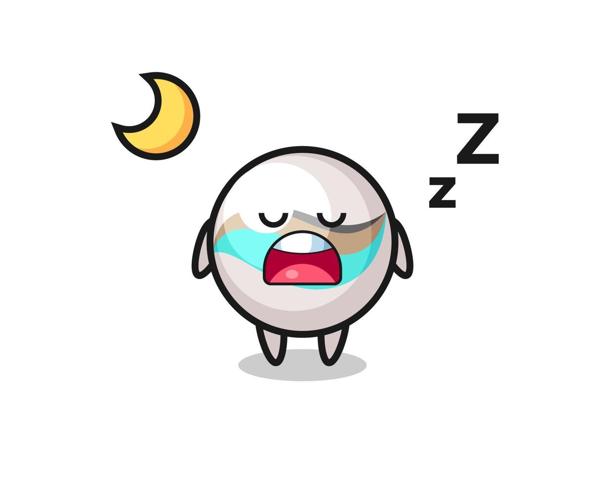 marble toy character illustration sleeping at night vector