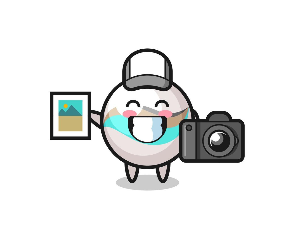 Character Illustration of marble toy as a photographer vector