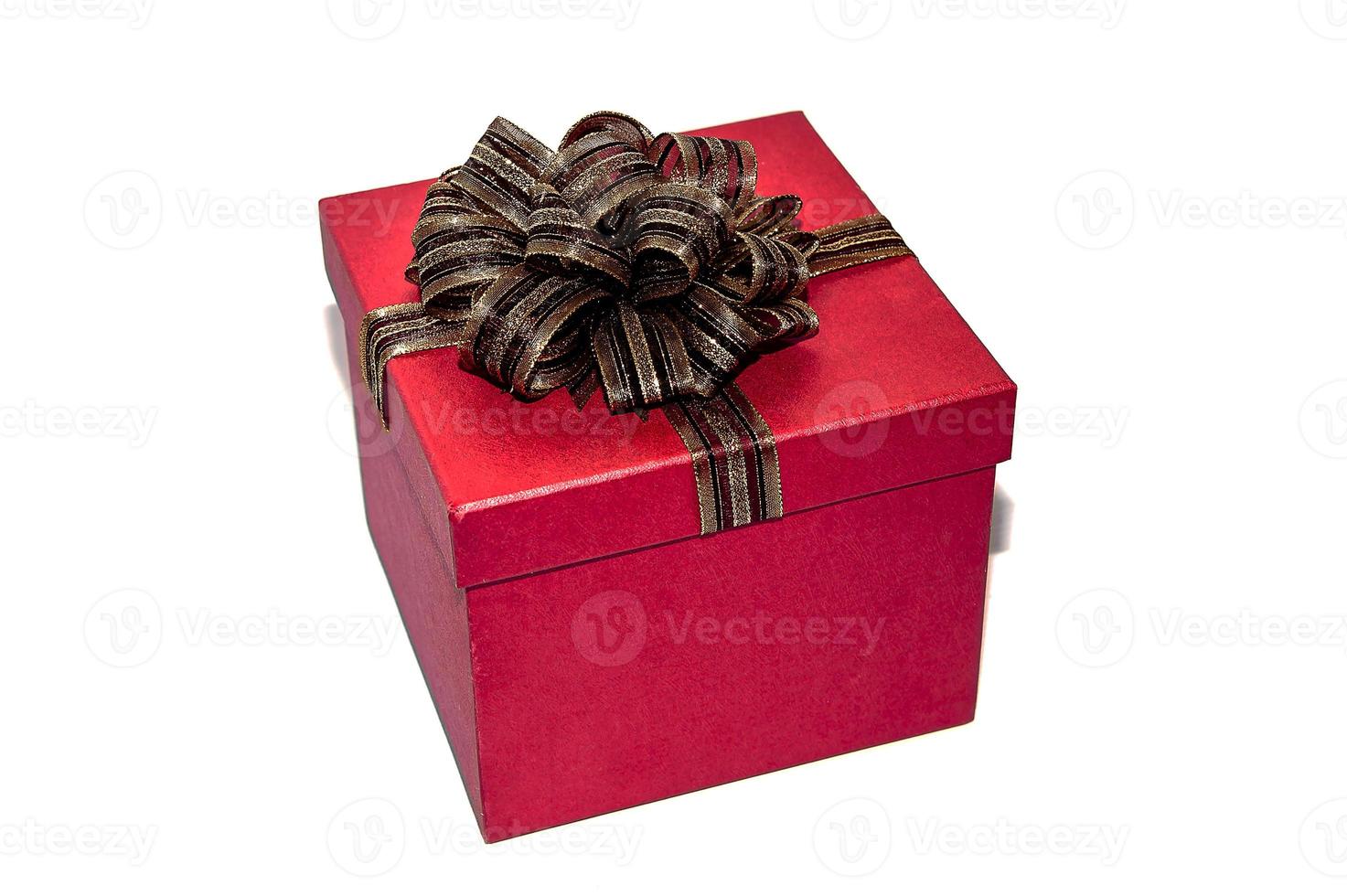 Gift box on white background photo