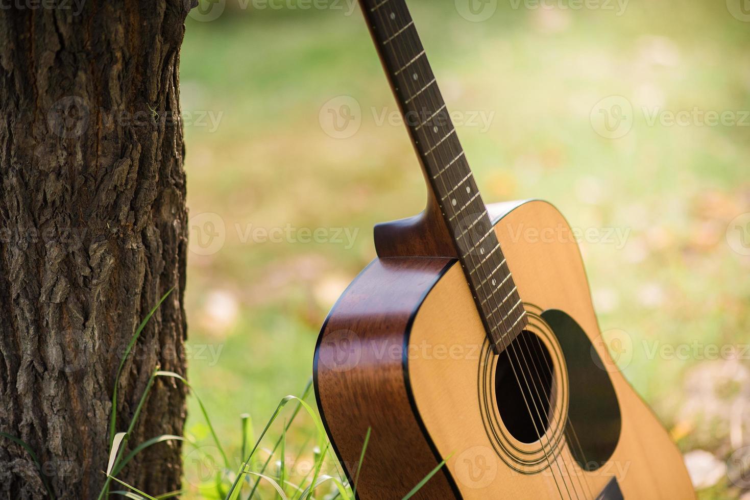 My classic guitar with a lonely day. photo