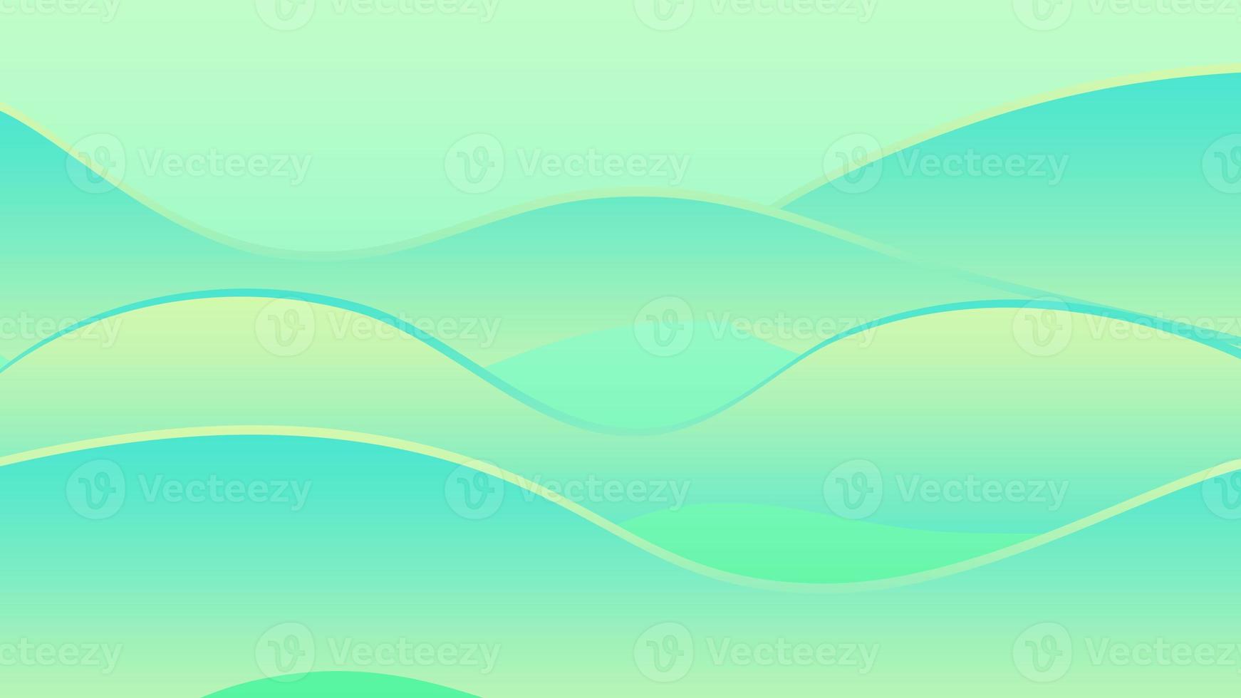 Abstract gradient background wave green simple color suitable for wallpaper and design photo