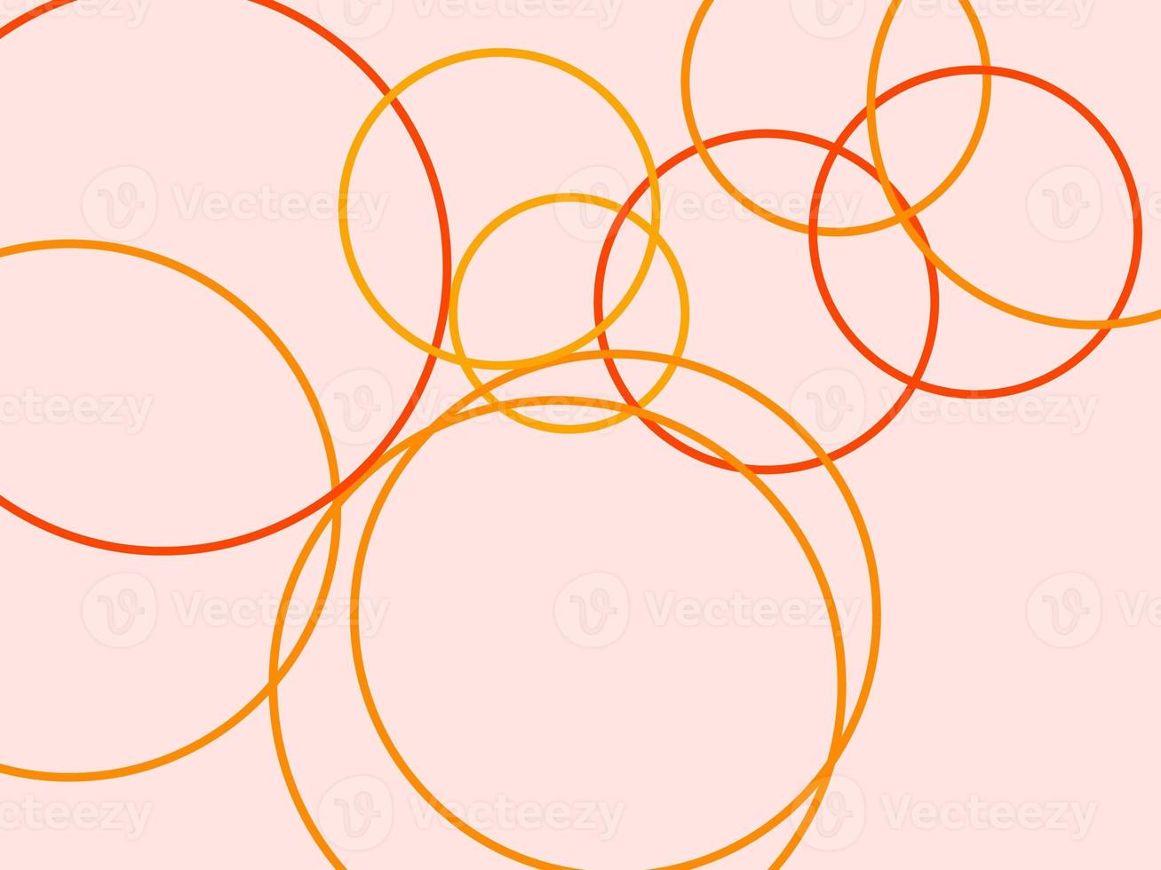 Abstract orange circles with misty rose background photo