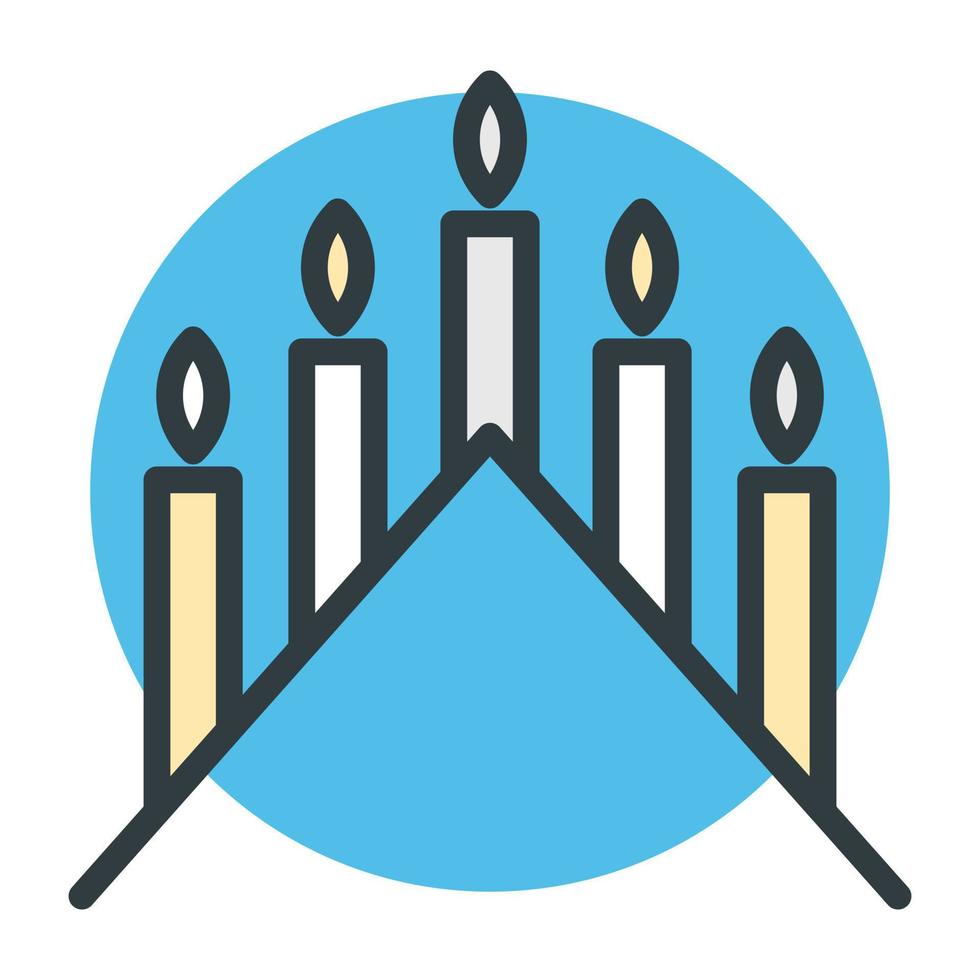 Trendy Candles Concepts vector