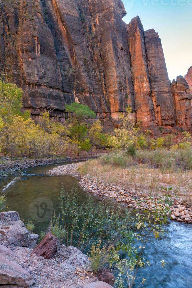 Autumn in the  Virgin River Valley in Zion photo