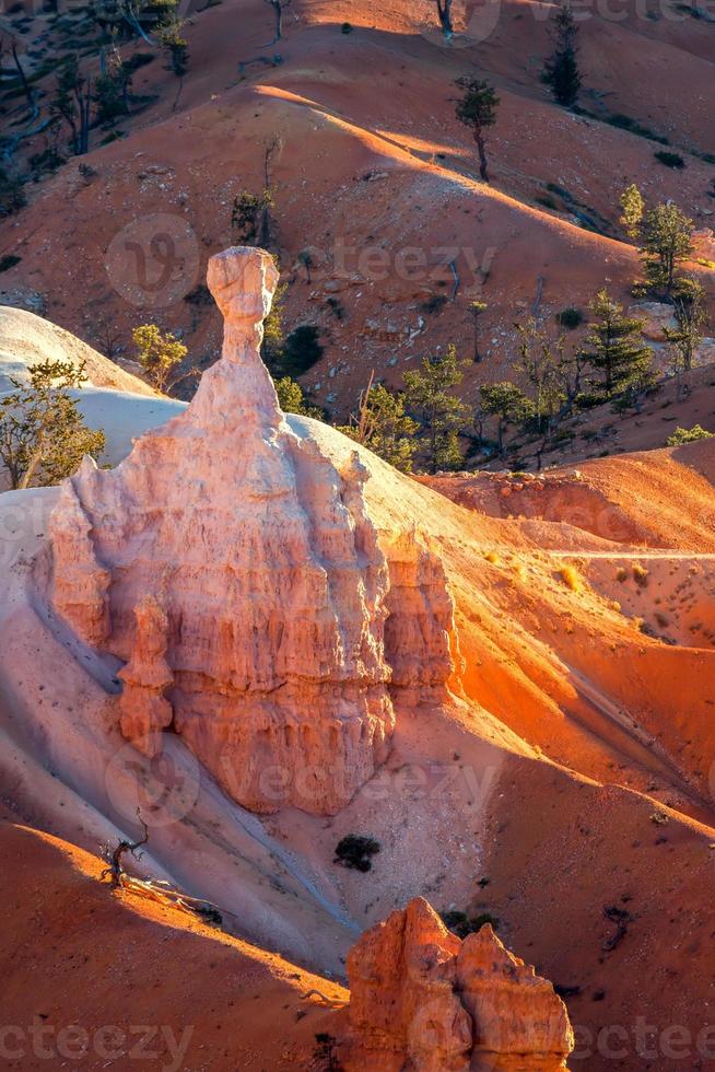Dawn Light Illuminating an Unusual Hoodoo in Bryce Canyon photo