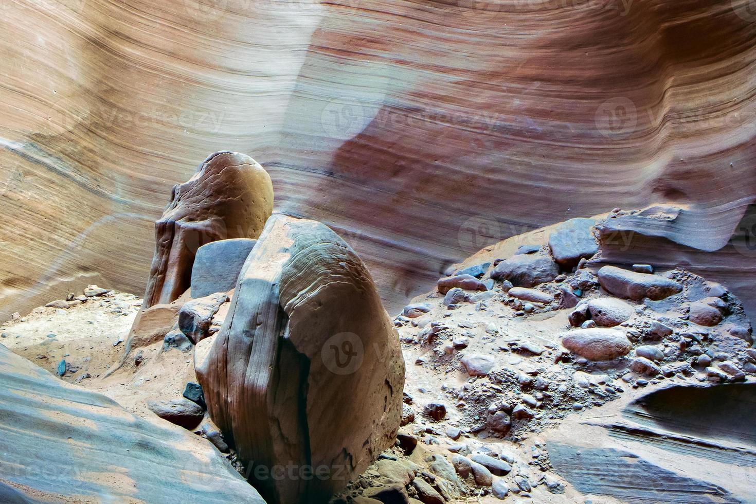 Boulders in Antelope Canyon photo