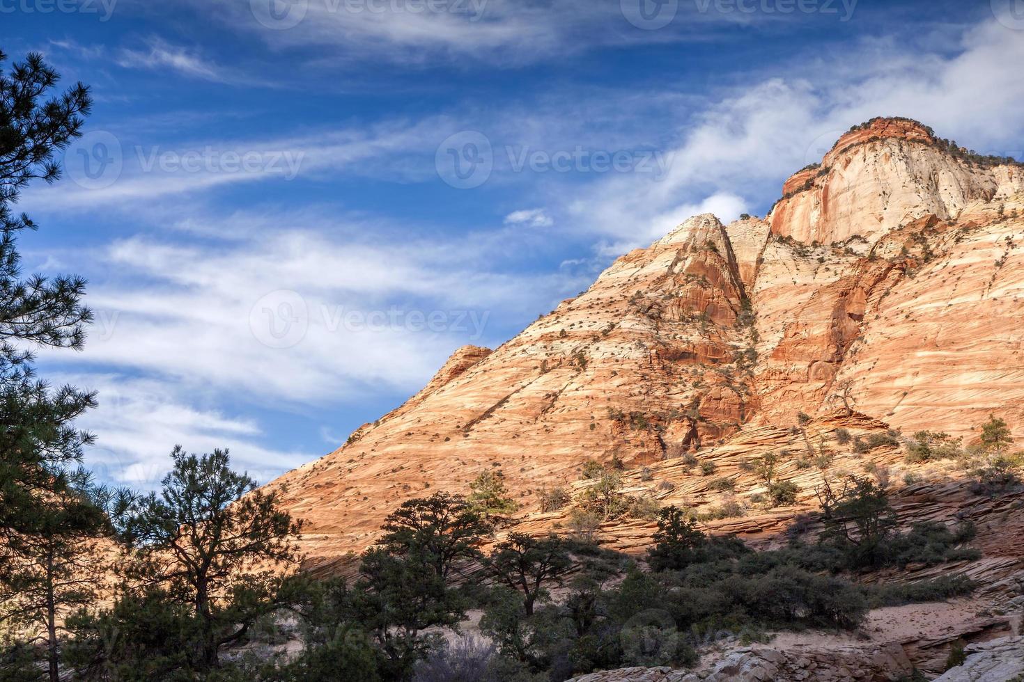 Checkerboard Mesa an unusual Mountain in Zion National Park photo