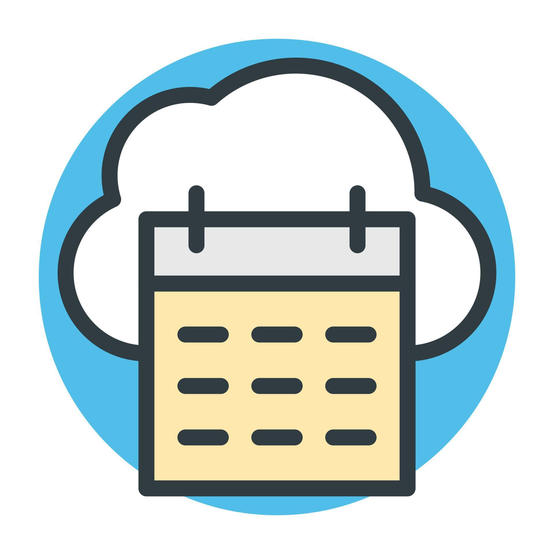 Cloud Calendar Concepts 6616211 Vector Art at Vecteezy