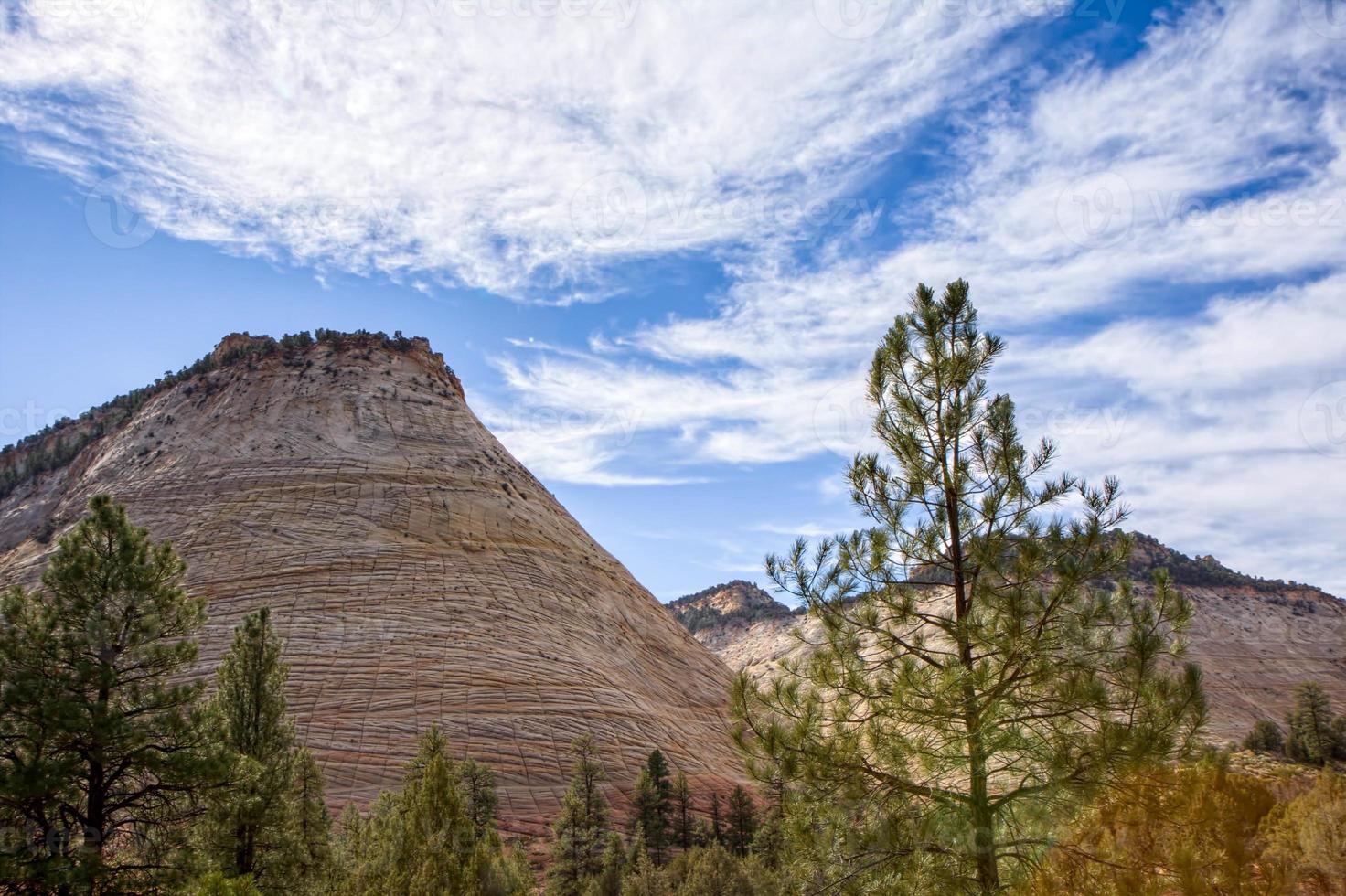 Strange Rock Formation Checkerboard Mesa in Zion photo