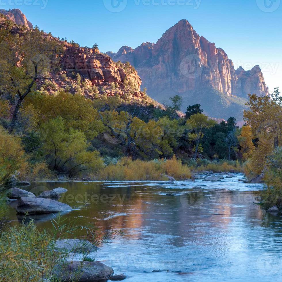 Sun Setting over the Virgin River Valley photo