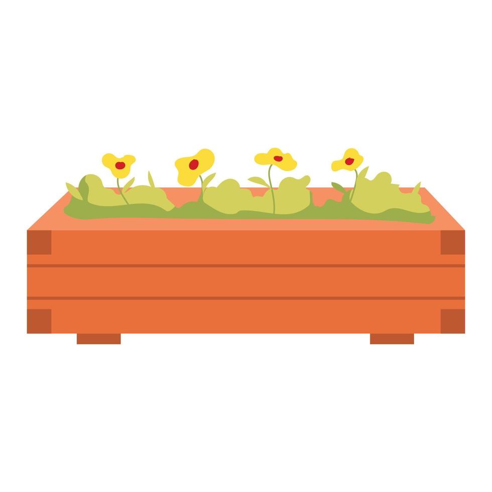 cultivo de flores amarillas a partir de semillas objeto vectorial de color semiplano vector