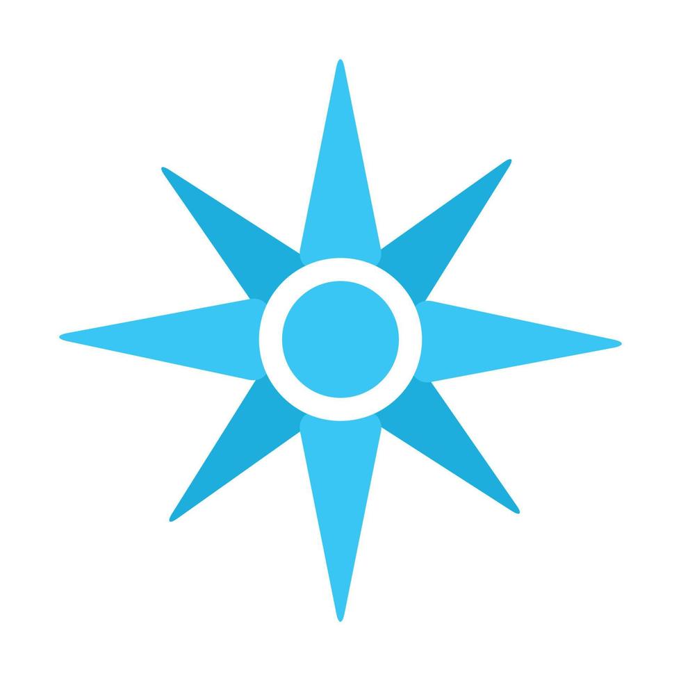 Wind rose semi flat color vector object