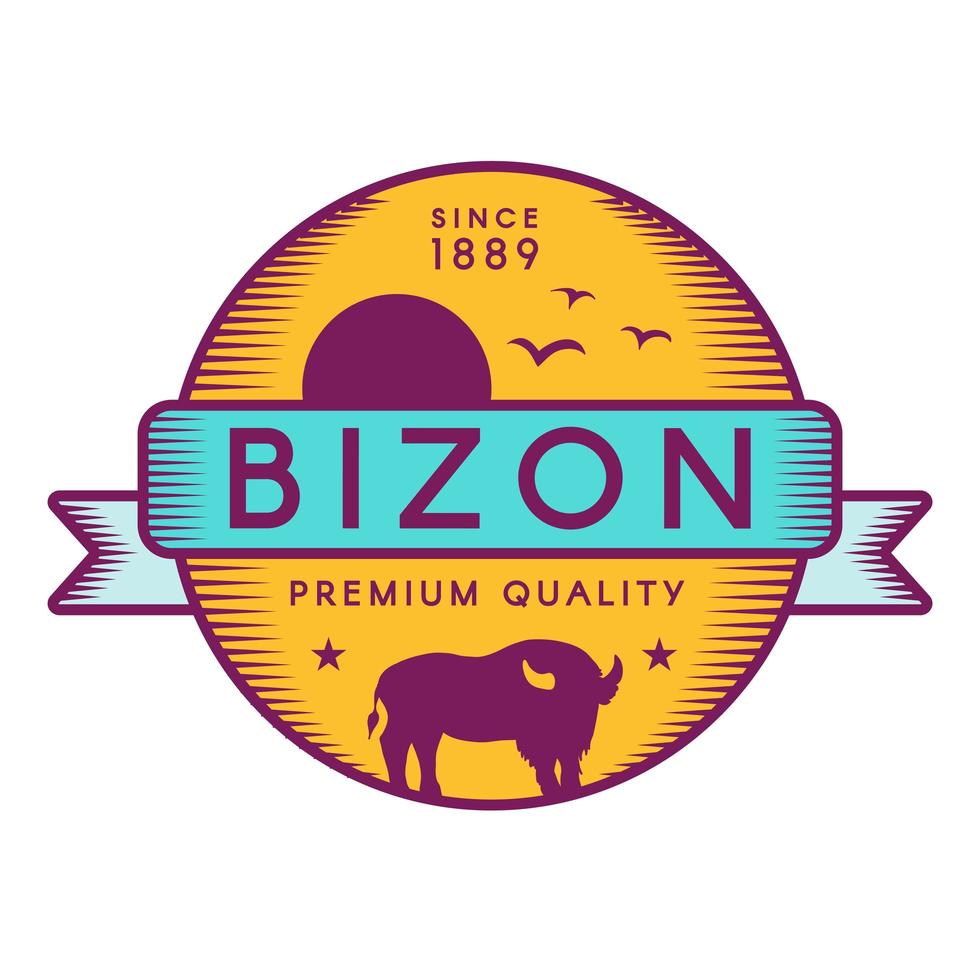 plantilla de logotipo de vector de bizon