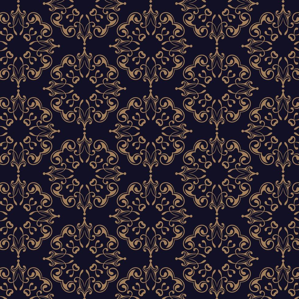 vintage style damask pattern background vector