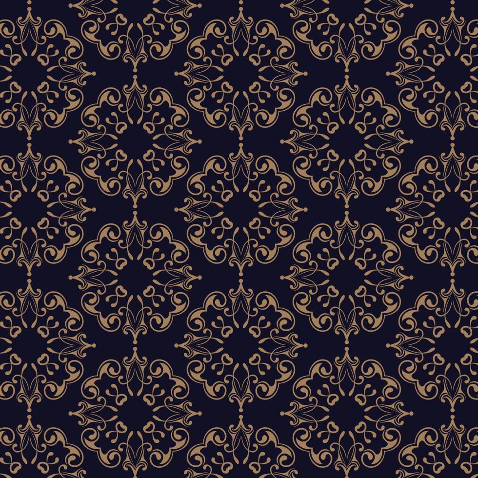 vintage style damask pattern background vector