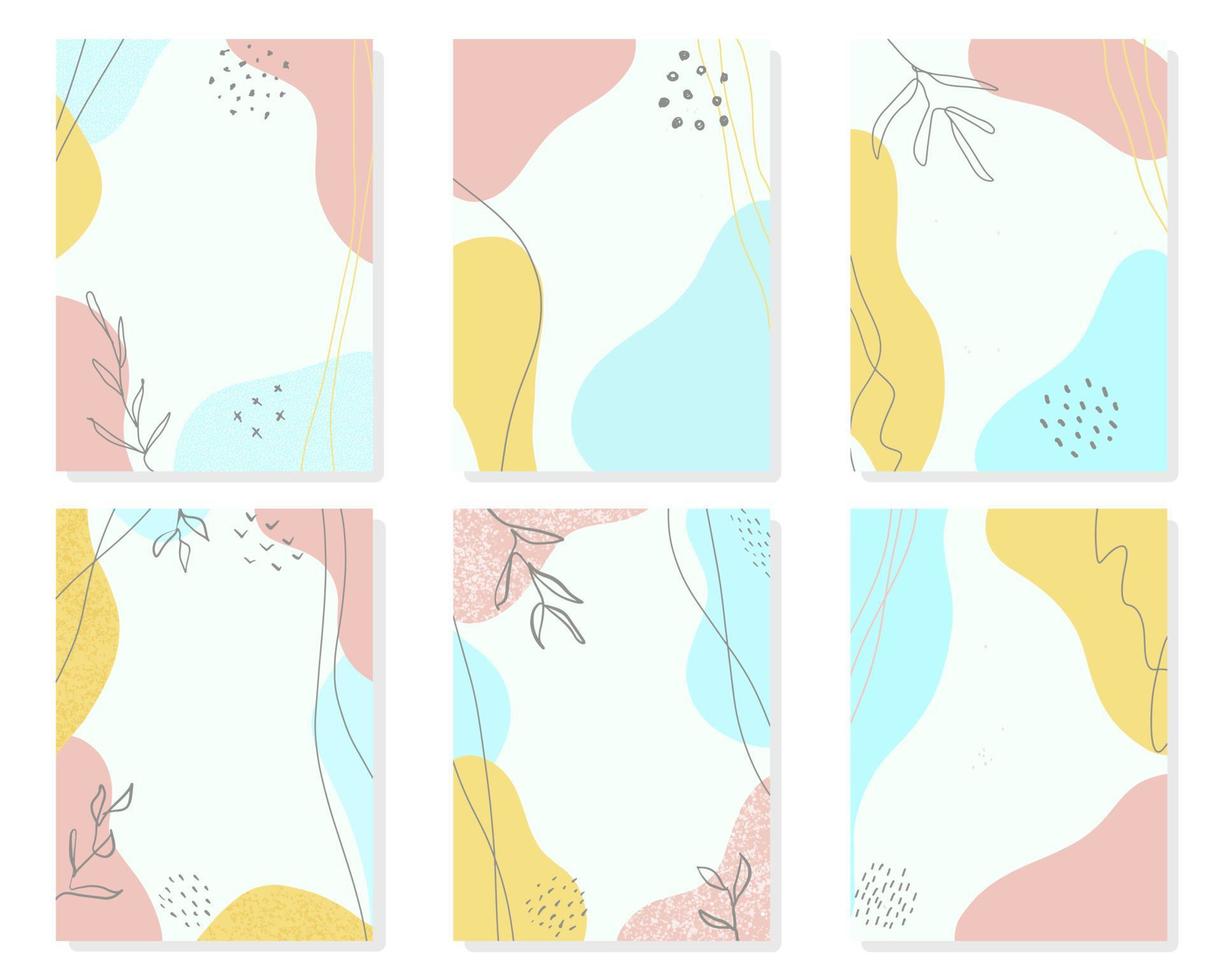 Set of abstract backgrounds, templates for social media, posters, prints, etc. EPS 10 vector