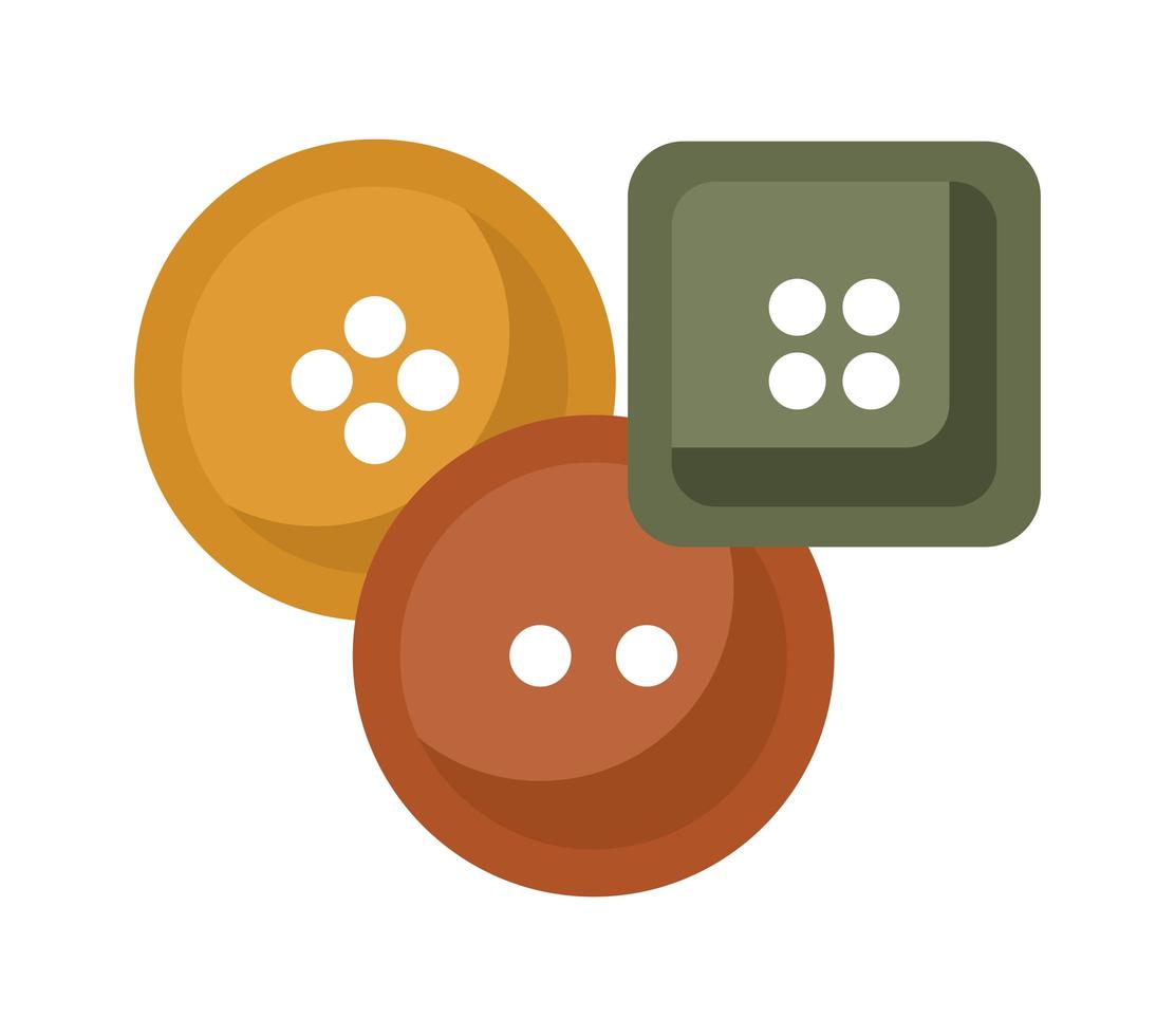 colored buttons design vector