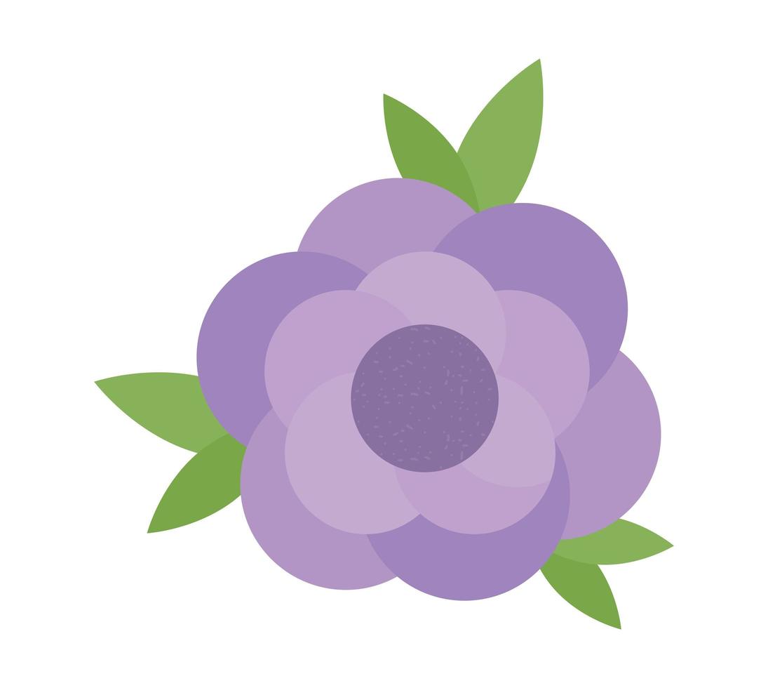 diseño de flor morada vector