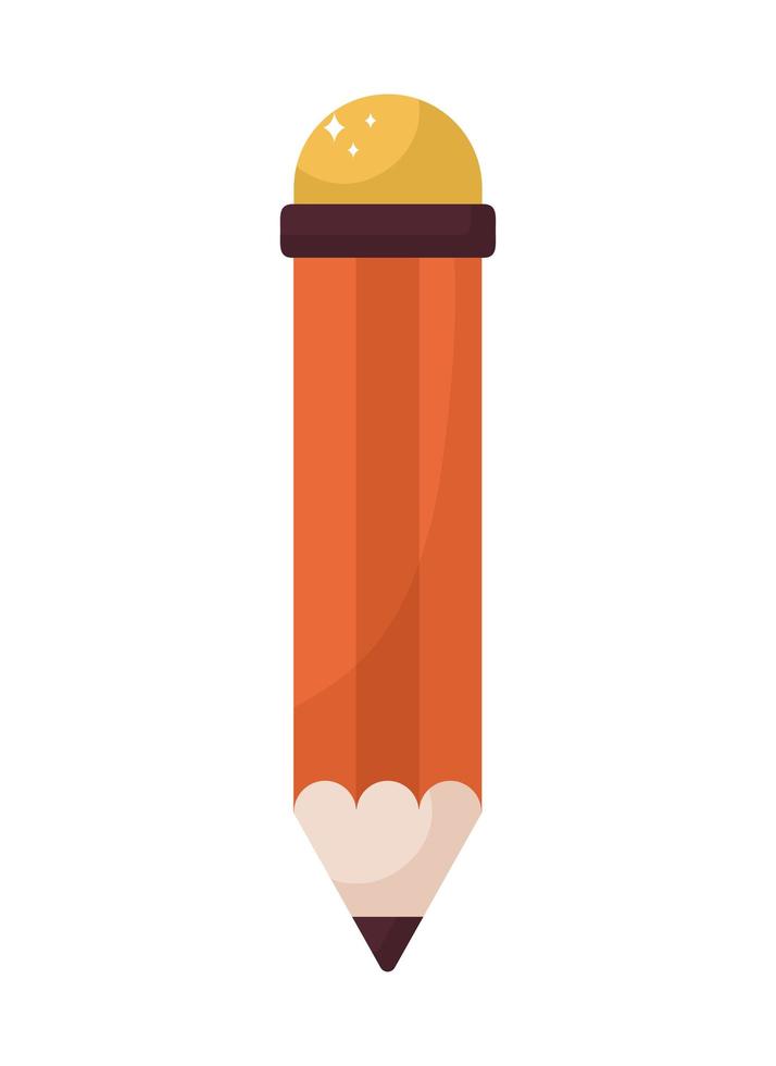 orange pencil design vector