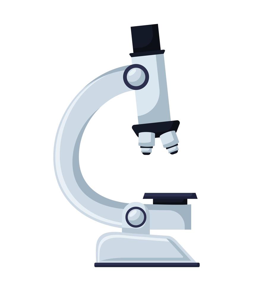 metallic microscope illustration vector