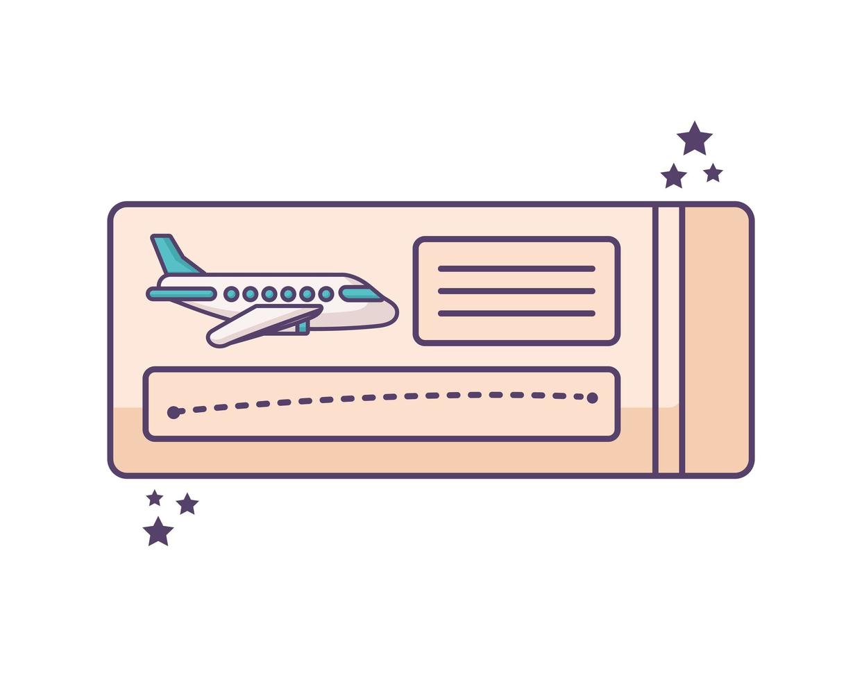 airplane ticket design vector