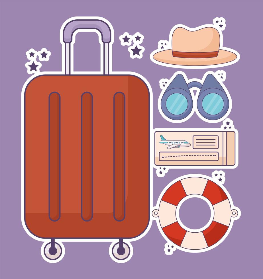 five trips items vector