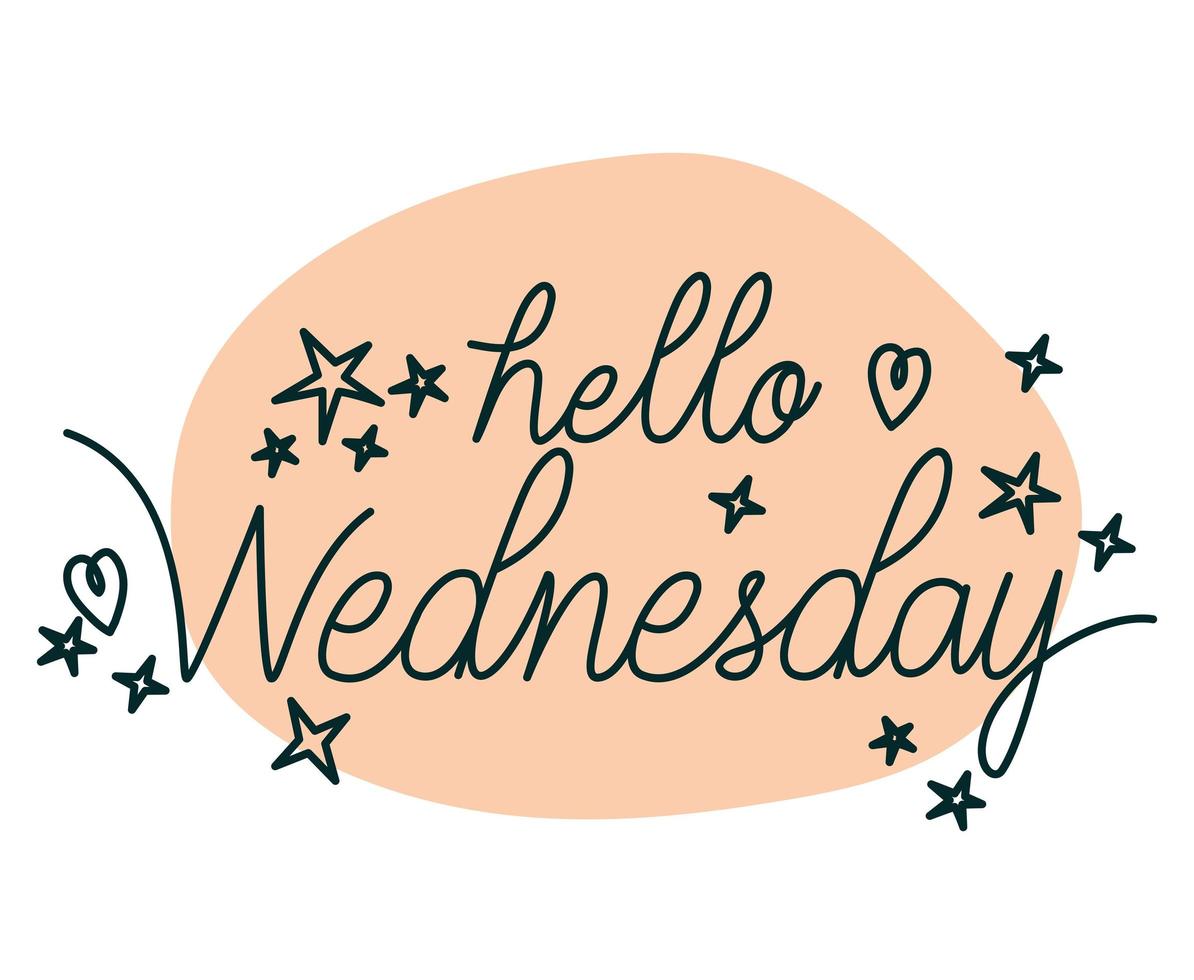 phrase of hello wednesday vector