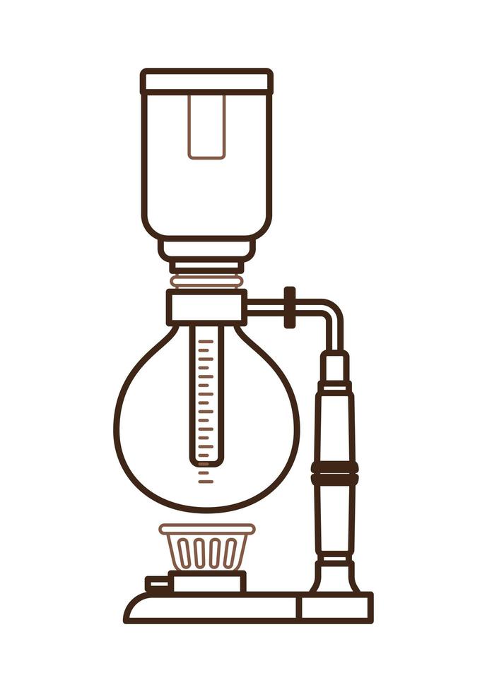 icono de sifón de café vector