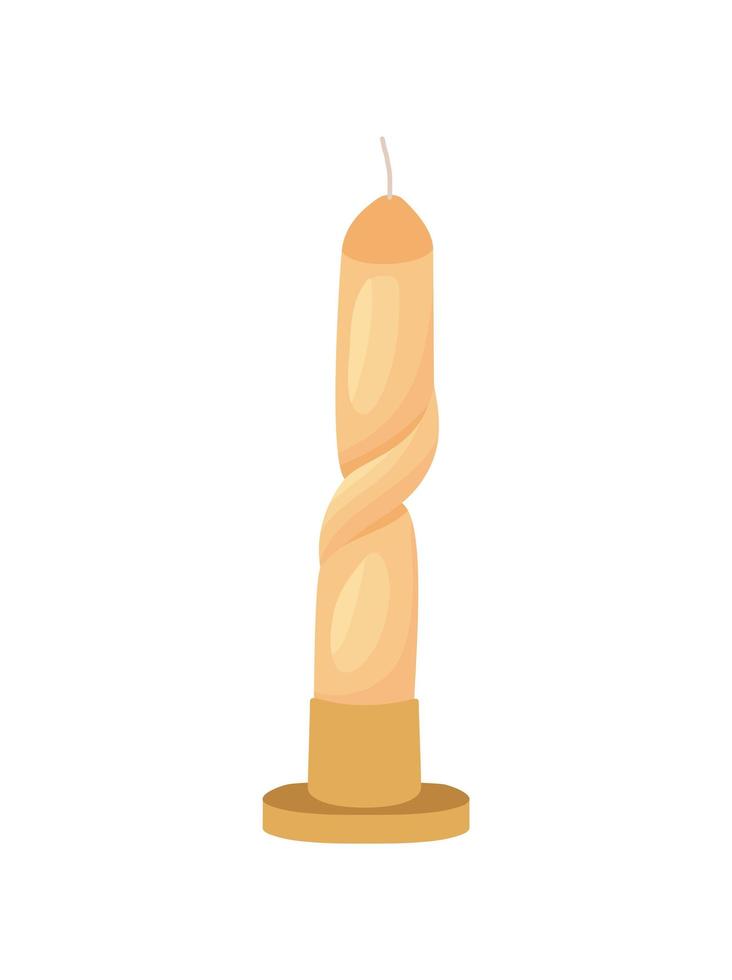 golden crooked candle vector