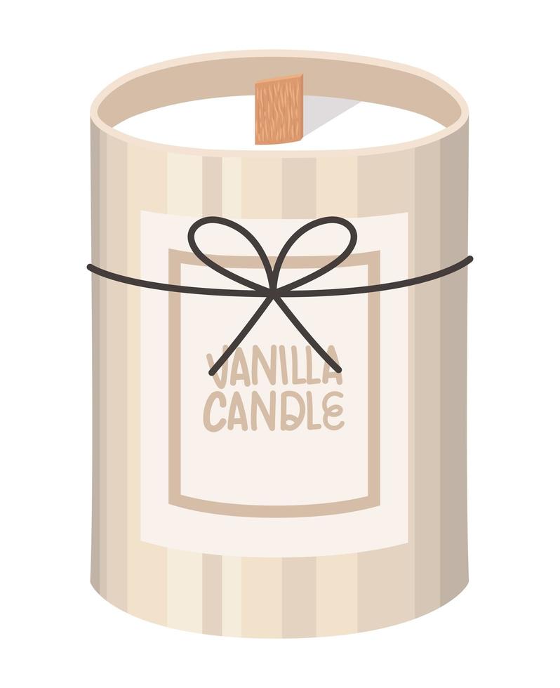 gray vanilla candle vector