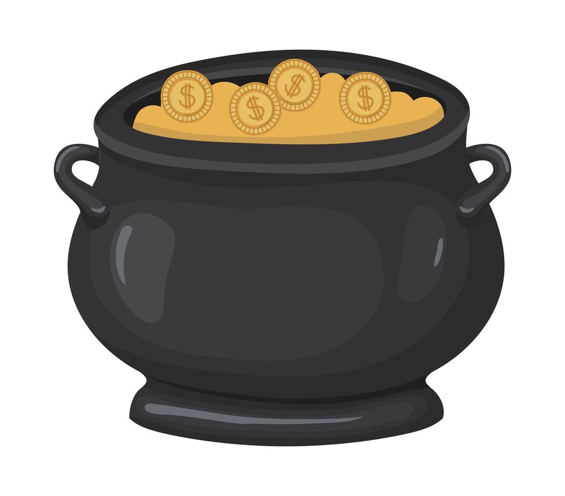 gold pot design vector