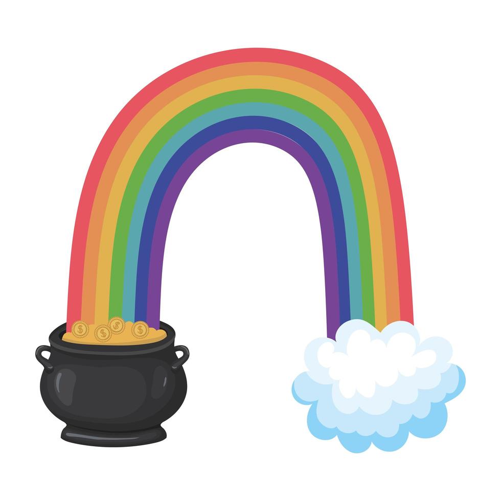 road to the pot of gold vector