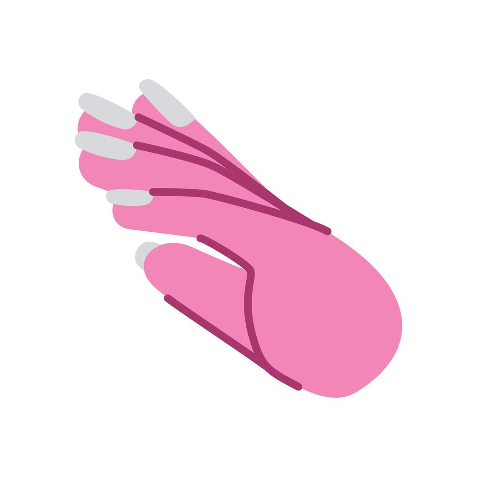 pink hand palm vector