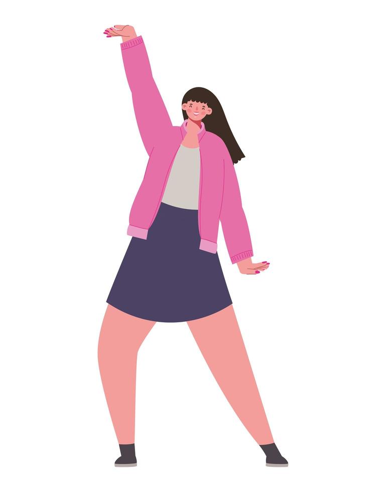 dancing teen design vector