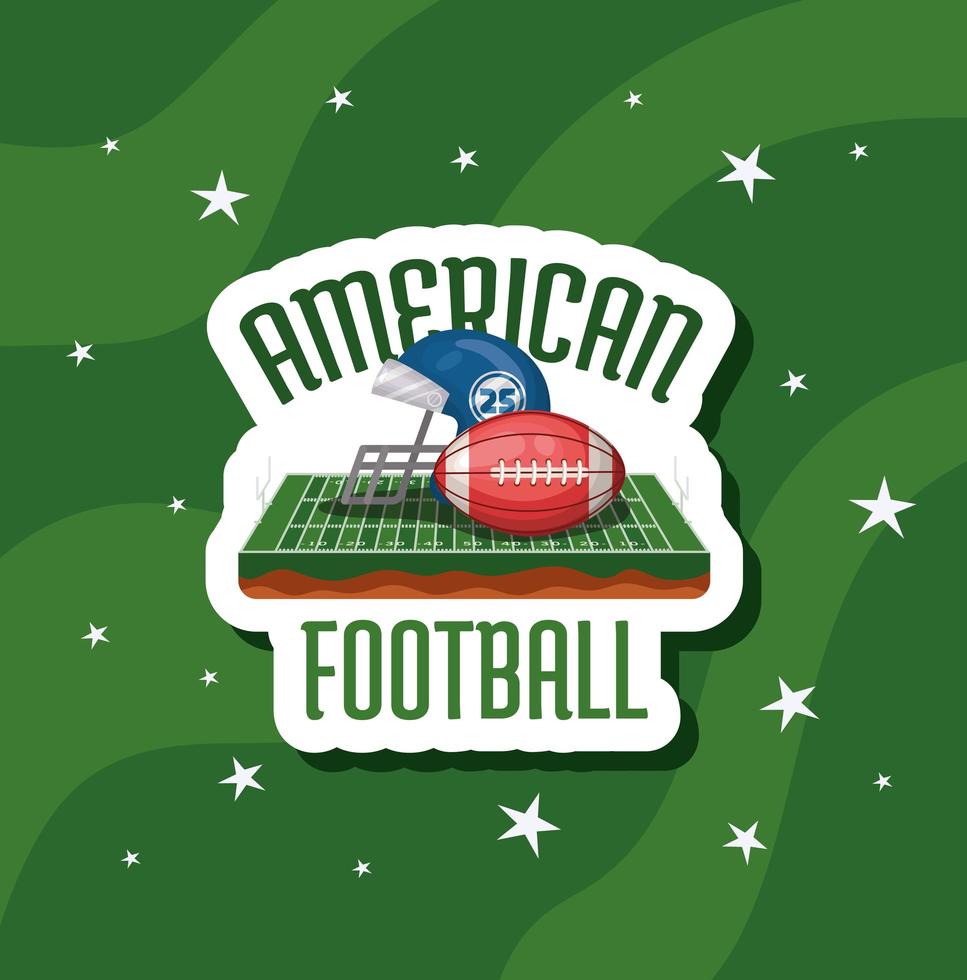 tarjeta de futbol americano vector