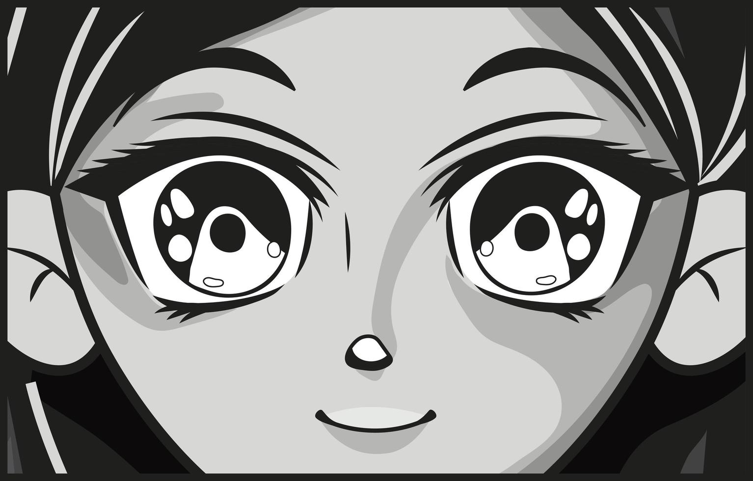 anime woman smiling design vector