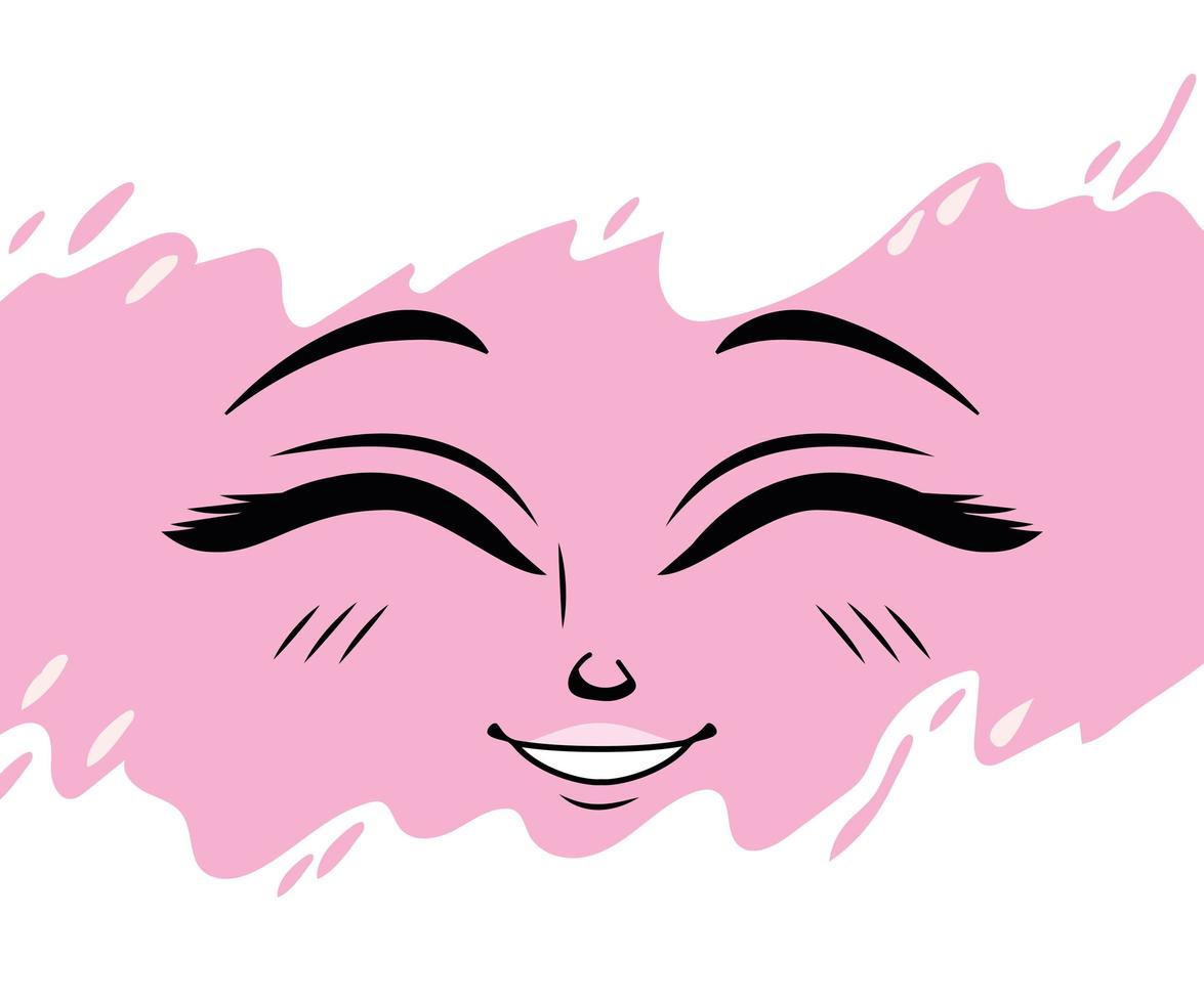 happy anime eyes vector